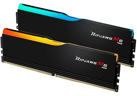 DIMM DDR5 2x16Gb PC5-41600 DDR5-5200 G.Skill RIPJAWS M5 RGB CL40 Black 1.1V