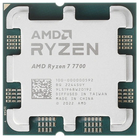 CPU AMD Ryzen 7 7700 OEM (AM5,3.8ГГц,2 х DDR5-5200МГц,Radeon Graphics,TDP 65Вт)