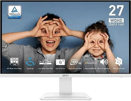 LCD монитор 27" MSI Pro MP273QW E2 белый WQHD (2560x1440) IPS Flat 1ms 100Hz