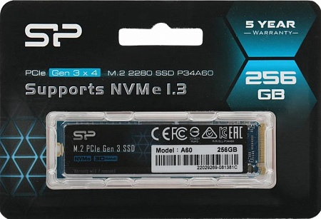 Накопитель SSD M.2 2228 SATAIII 256Gb Silicon Power (PCIe3.0x4 2100-1200Мбайт/сек,3 бит TLC,TBW-150Т