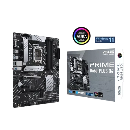 Материнская плата Soсket 1700 ASUS PRIME B660-PLUS D4 (DDR4x4,5066 МГц,8Pin) Материнская плата Soсket 1700 ASUS PRIME B660-PLUS D4 (DDR4x4,5066 МГц,8Pin)