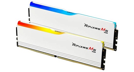 DIMM DDR5 2x32Gb PC5-41600 DDR5-5200 G.Skill RIPJAWS M5 CL40 White DIMM DDR5 2x32Gb PC5-41600 DDR5-5200 G.Skill RIPJAWS M5 CL40 White