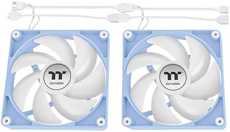 Вентиляторы Thermaltake CT120 Sync Hydrangea ARGB CL-F202-PL12B 120х120x25 голубой 4-pin (упак.:2шт)