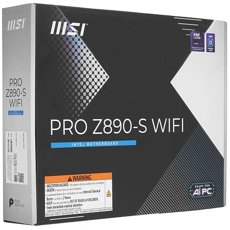 Материнская плата S1851 ATX MSI PRO Z890-S WiFi (4xDDR5-6400МГц,4xPCI-Ex16,3xM.2) Материнская плата S1851 ATX MSI PRO Z890-S WiFi (4xDDR5-6400МГц,4xPCI-Ex16,3xM.2)