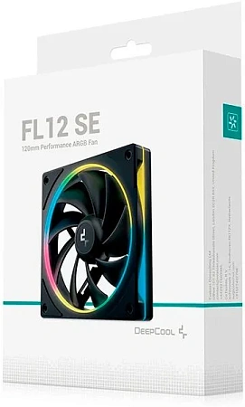 Вентилятор DEEPCOOL FL12 SE 120x120x25мм (PWM,ARGB,черный,400-1900об/мин) Вентилятор DEEPCOOL FL12 SE 120x120x25мм (PWM,ARGB,черный,400-1900об/мин)