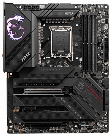 Материнская плата S1700 ATX MSI MPG Z790 CARBON WIFI (LGA 1700, 4xDDR5-5600 МГц, 2xPCI-Ex16, 5xM.2, Материнская плата S1700 ATX MSI MPG Z790 CARBON WIFI (LGA 1700, 4xDDR5-5600 МГц, 2xPCI-Ex16, 5xM.2,