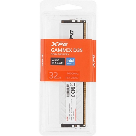 DIMM DDR4 32768Mb 32Gb 3600MHz ADATA XPG GAMMIX D35 (AX4U360032G18I-SWHD35) DIMM DDR4 32768Mb 32Gb 3600MHz ADATA XPG GAMMIX D35 (AX4U360032G18I-SWHD35)