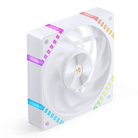 Вентилятор JONSBO HF2-120W 120х120х25мм (PWM,ARGB LED,800-2200об/мин,белый) Вентилятор JONSBO HF2-120W 120х120х25мм (PWM,ARGB LED,800-2200об/мин,белый)