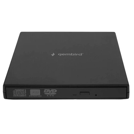 Оптический привод Gembird DVD-USB-02 Внешний USB 2.0 черный