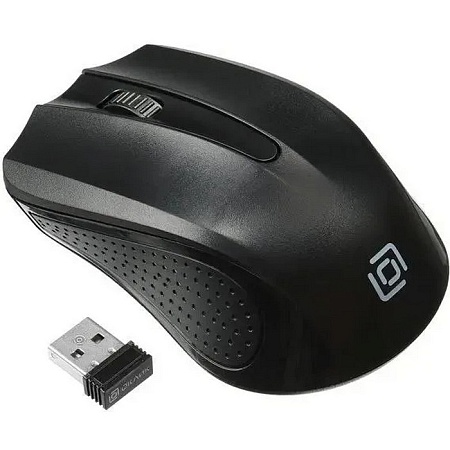Мышь беспроводная оптическая Oklick 485MW черный (1600dpi) USB (3but)