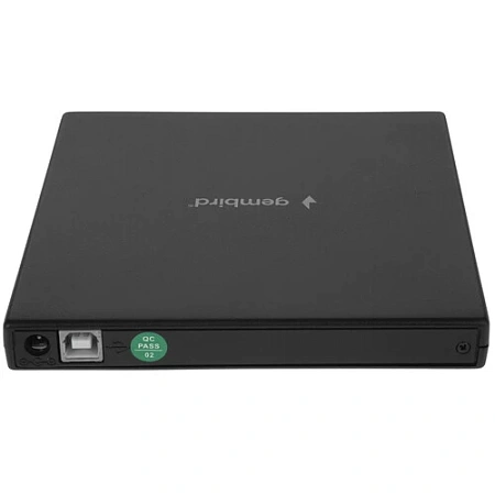 Оптический привод Gembird DVD-USB-02 Внешний USB 2.0 черный