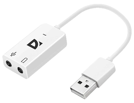 Внешняя звуковая карта DEFENDER Audio USB - 2х3,5 мм jack, 0.1 м Внешняя звуковая карта DEFENDER Audio USB - 2х3,5 мм jack, 0.1 м