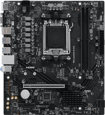 Мат.плата mATX Socket AM5 MSI PRO A620M-B EVO DDR5 Мат.плата mATX Socket AM5 MSI PRO A620M-B EVO DDR5