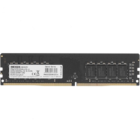 DIMM DDR4 32768Mb PC25600 3200MHz AMD Radeon R9 Gamer Series R9432G3206U2S-U