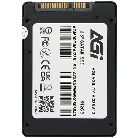 Накопитель SSD 2,5" SATAIII 512Gb AGI AGI500GIMAI238-CB Накопитель SSD 2,5" SATAIII 512Gb AGI AGI500GIMAI238-CB