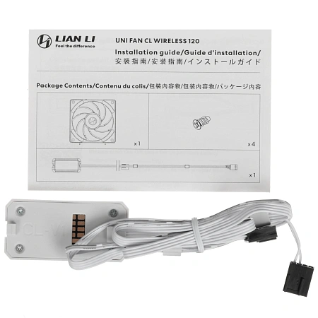 Вентиляторы Lian Li UNI FAN CL WIRELESS 120 12CL1W1W WHITE (120x124x28мм,PWM,ARGB,2150об/мин (Max.),