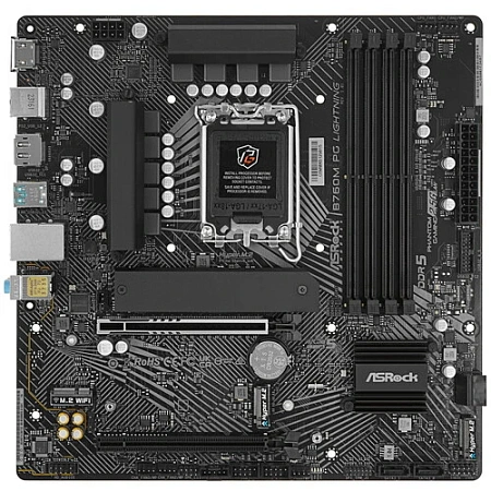 Материнская плата S1700 mATX ASROCK B760M PG LIGHTNING DDR5