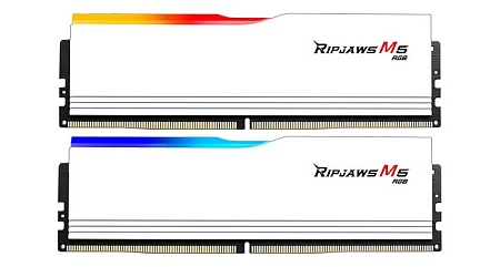 DIMM DDR5 2x32Gb PC5-41600 DDR5-5200 G.Skill RIPJAWS M5 CL40 White DIMM DDR5 2x32Gb PC5-41600 DDR5-5200 G.Skill RIPJAWS M5 CL40 White