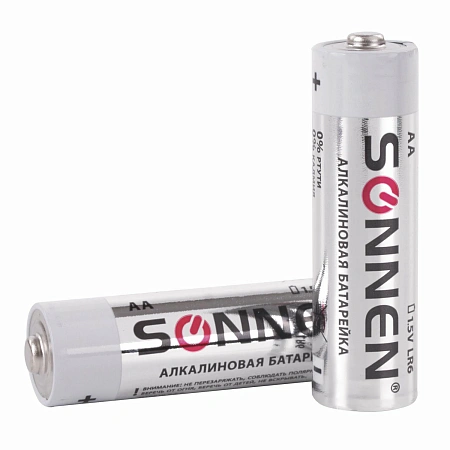 Батарейки КОМПЛЕКТ 2шт, SONNEN Super Alkaline, АА(LR6,15А), алкалиновые, пальчиковые, 451093 Батарейки КОМПЛЕКТ 2шт, SONNEN Super Alkaline, АА(LR6,15А), алкалиновые, пальчиковые, 451093