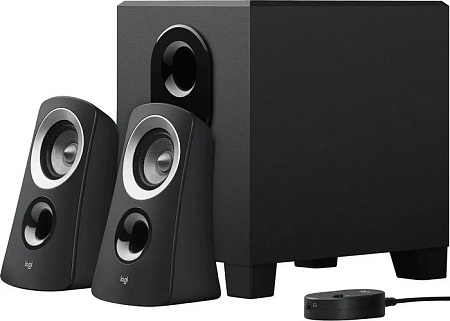 Колонки Logitech Z-313 2.1 черный/ серебристый 25Вт