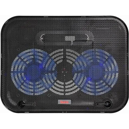 Подставка для охлаждения ноутбука Buro BU-LCP140-B214H 14" (338x255x22мм,1xUSB,2x140ммFAN,480г метал Подставка для охлаждения ноутбука Buro BU-LCP140-B214H 14" (338x255x22мм,1xUSB,2x140ммFAN,480г метал