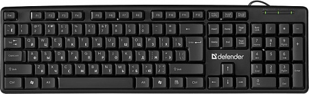 Клавиатура Defender Element HB-520 RU, USB, черный,полноразмерная