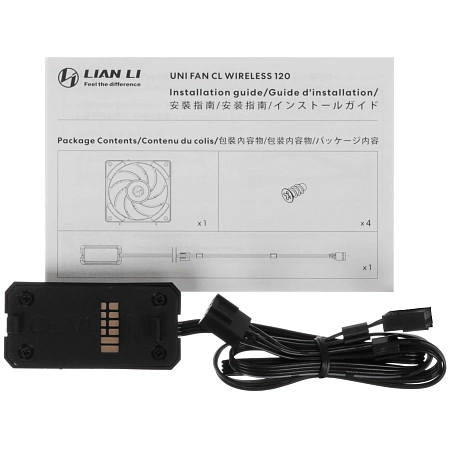 Вентиляторы Lian Li UNI FAN CL WIRELESS 120 12CL1W1B BLACK (120x124x28мм,PWM,ARGB,2150об/мин (Max.), Вентиляторы Lian Li UNI FAN CL WIRELESS 120 12CL1W1B BLACK (120x124x28мм,PWM,ARGB,2150об/мин (Max.),