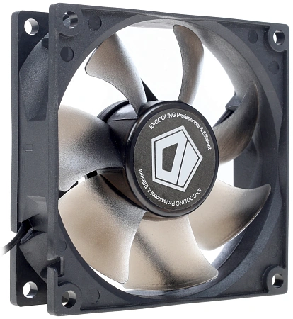 Вентилятор для корпуса ID-COOLING NO-8025-SD 80x80x25мм (3pin,черный,2000об/мин)