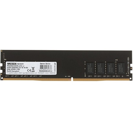 DIMM DDR4 8192Mb PC25600 DDR4-3200 AMD Radeon R9 Gamer Series, CL16, 1.35V DIMM DDR4 8192Mb PC25600 DDR4-3200 AMD Radeon R9 Gamer Series, CL16, 1.35V