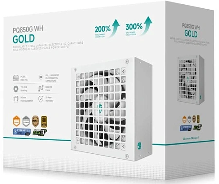 Блок питания ATX 850W Deepcool GAMERSTORM PQ850G 80+GOLD (ATX 3.1,Full Cable Management,PWM 120mm fa Блок питания ATX 850W Deepcool GAMERSTORM PQ850G 80+GOLD (ATX 3.1,Full Cable Management,PWM 120mm fa