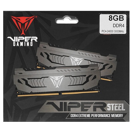 DIMM DDR4 8192Mb PC4-24000 DDR4-3000MHz Patriot Viper Steel RTL Gaming CL16 PVS48G300C6