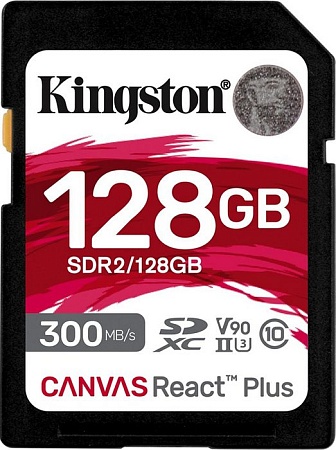 Карта памяти SDXC 128GB Class10 Kingston SDR2/128GB Canvas React Plus w/o adapter Карта памяти SDXC 128GB Class10 Kingston SDR2/128GB Canvas React Plus w/o adapter