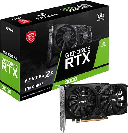 Видеоадаптер PCI-E 8096Mb RTX 3050 VENTUS 2X E 6G OC MSI