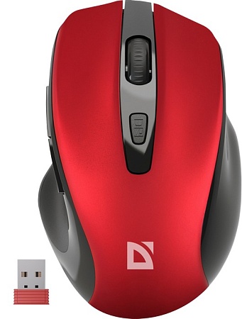 Мышь беспроводная оптическая Defender Prime MB-053 красный (6D,800-1600dpi,бесшумн) Мышь беспроводная оптическая Defender Prime MB-053 красный (6D,800-1600dpi,бесшумн)