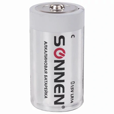 Батарейки КОМПЛЕКТ 2 шт, SONNEN Alkaline, С (LR14, 14А), алкалиновые, 451090 Батарейки КОМПЛЕКТ 2 шт, SONNEN Alkaline, С (LR14, 14А), алкалиновые, 451090